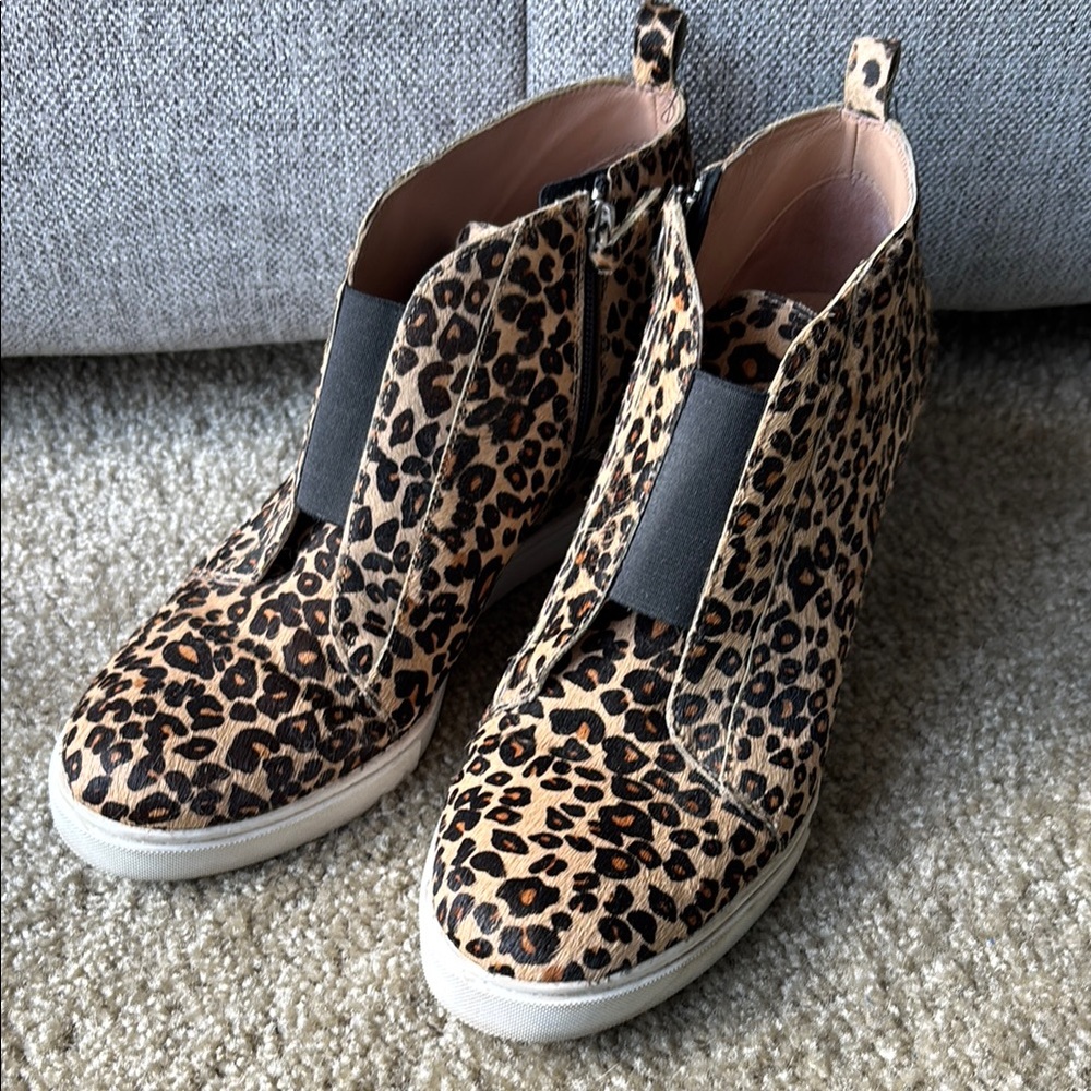 Paolo Brown and Black calf hair boots